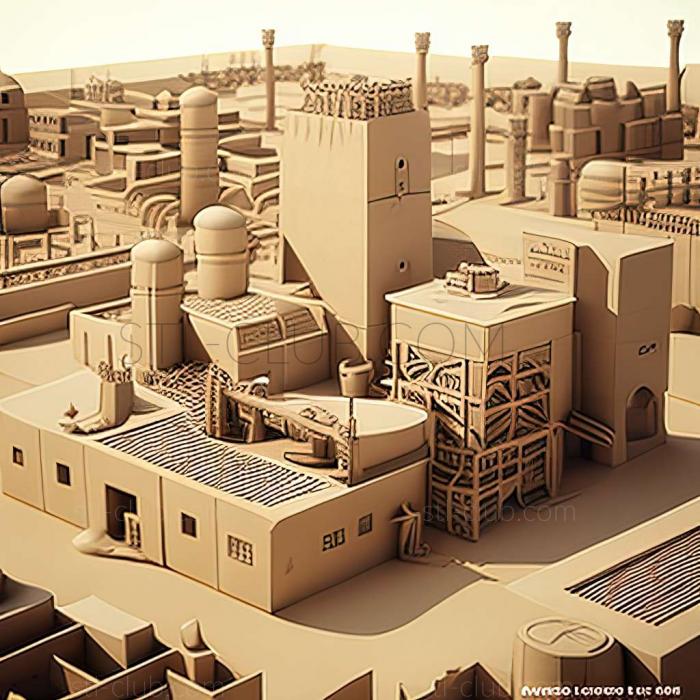 3D model Mesaieed Industrial Area in Qatar (STL)